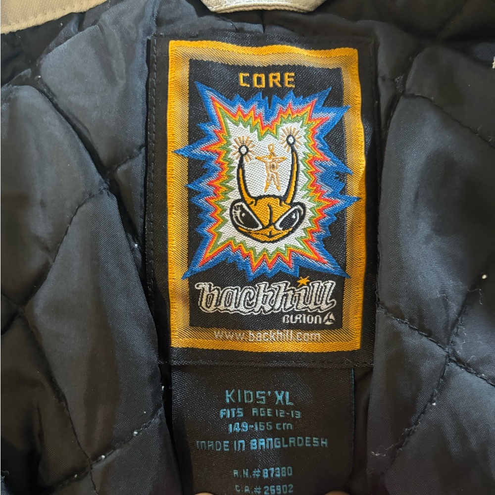 Backhill Nation CORE Insulated Snow Pants Youth XL Winter Ski Snowboard Khaki - Picture 2 of 8